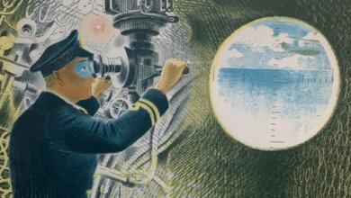 Eric Ravilious. Commander of a Submarine Looking Through a Periscope. Photo © www.foxtrotfilms.com