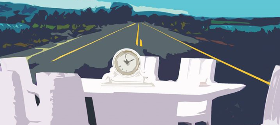 illustration of a dashboard with open road ahead